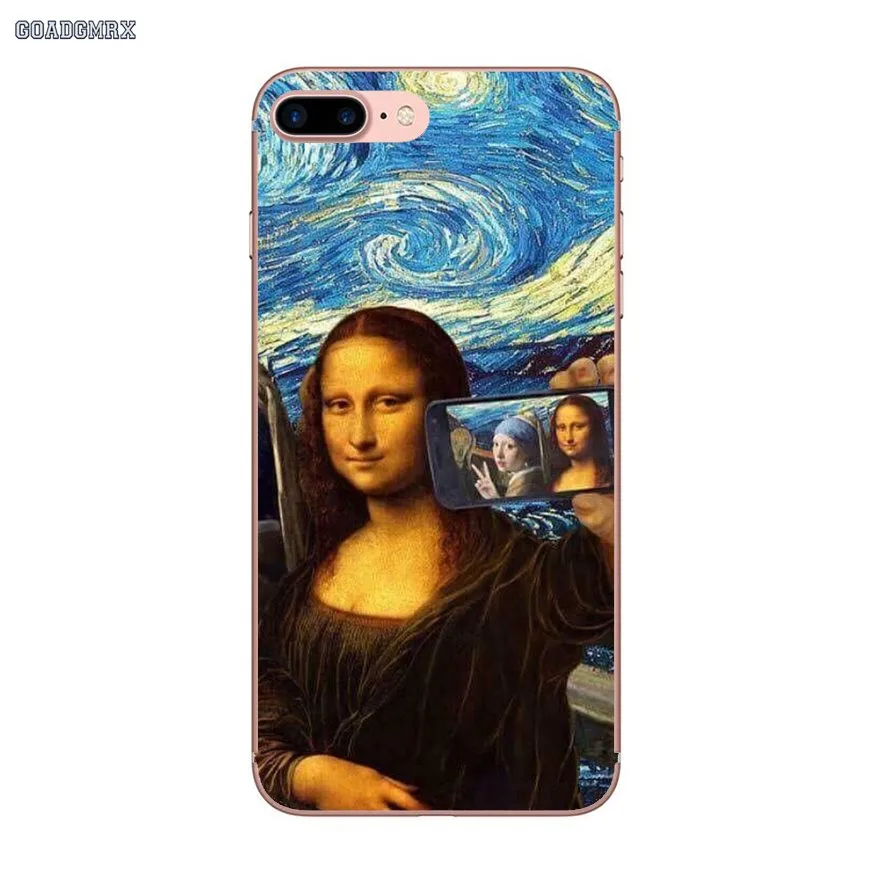 Для Huawei GR3 2017 Mate 20 P30 Honor 7A Pro 7C 8C 7X 8X 9 Lite 10 Nova 2 2i 3 3i чехлы для телефонов забавные Mona Lisa