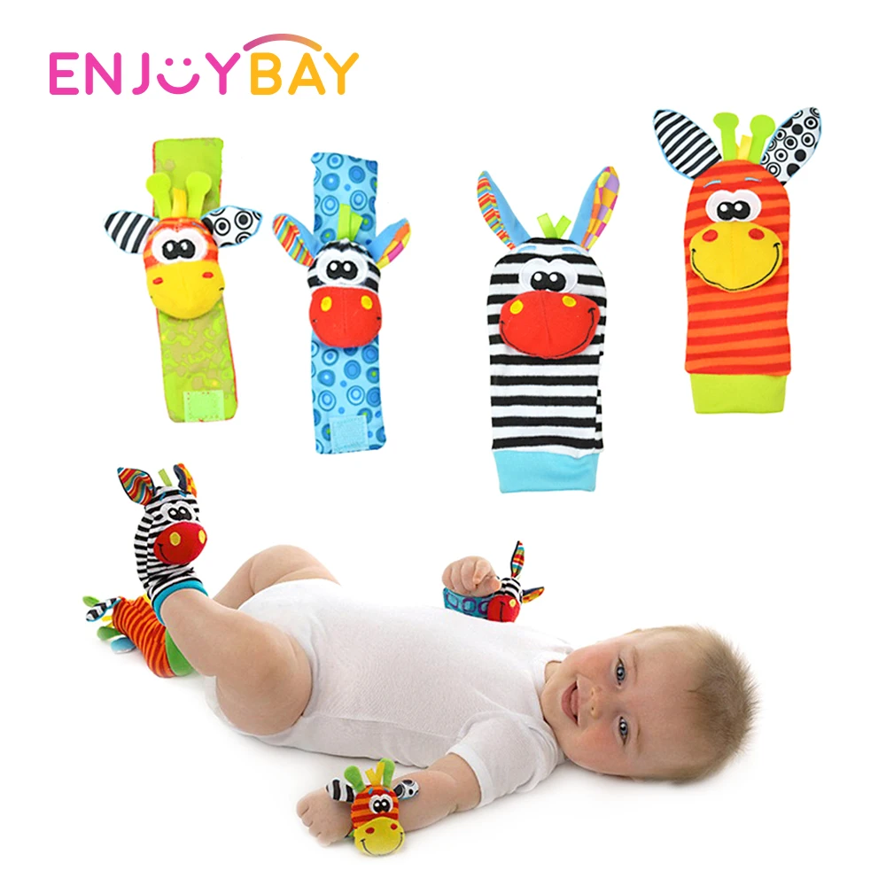 Enjoybay/4 шт. садовый жук погремушка на запястье и носочки для ног игрушки с