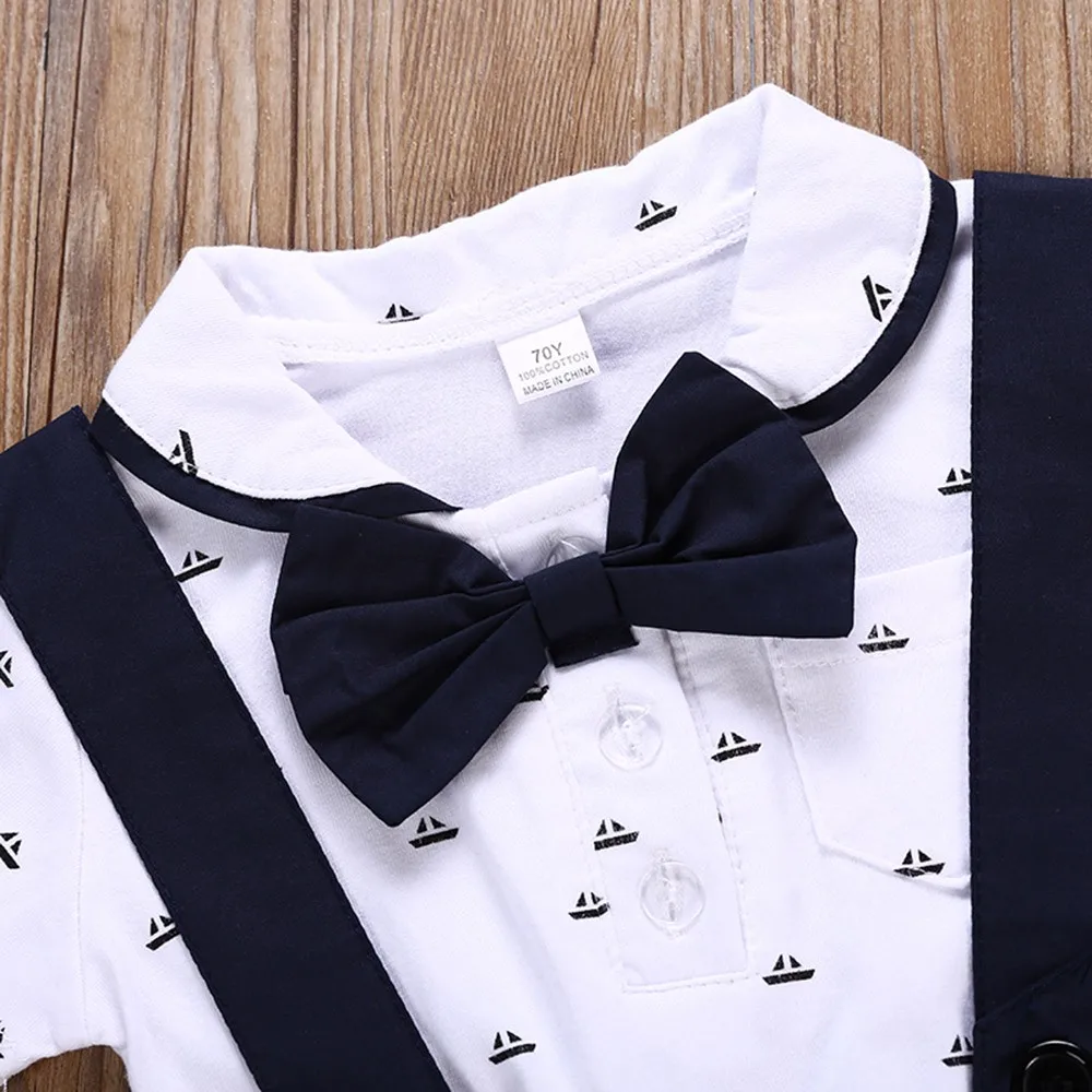 

2019 Kids Newborn2PCS Baby Infant Boys Short Sleeve Romper Clothes + Toddler Pants Set Outfits