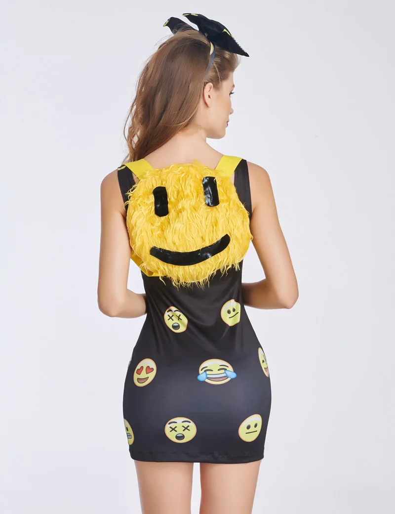 Coswe цельный плиссированные платье женское с эмоции Горячие emoji модное летнее