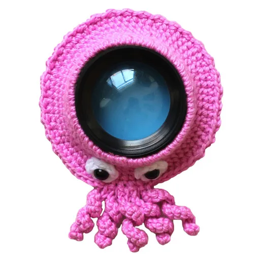 Pink Octopus Аксессуары для студийной фотосъемки, креативный реквизит для ручного вязания объектива камеры, декоративное кольцо, подвеска, Детская кукла-фотогид, милая игрушка - Цвет: Pink Octopus