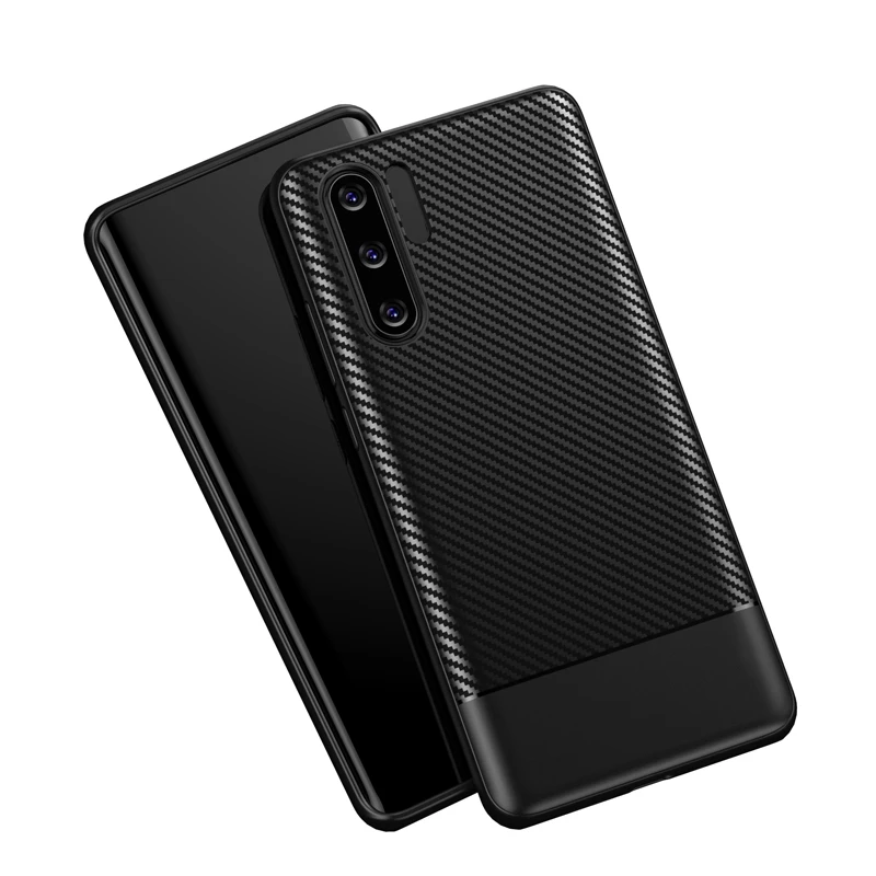 Чехол для телефона из углеродного волокна мягкий чехол ТПУ Huawei P30 Pro силиконовый