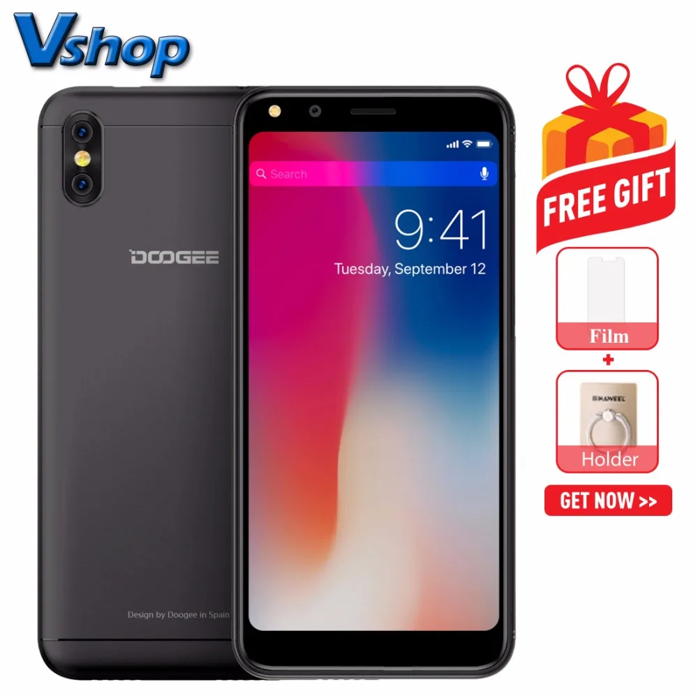 Оригинал DOOGEE X53 3g WCDMA мобильных телефонов Android 7 0 1 GB + 16 MTK6580M 4 ядра смартфон Dual