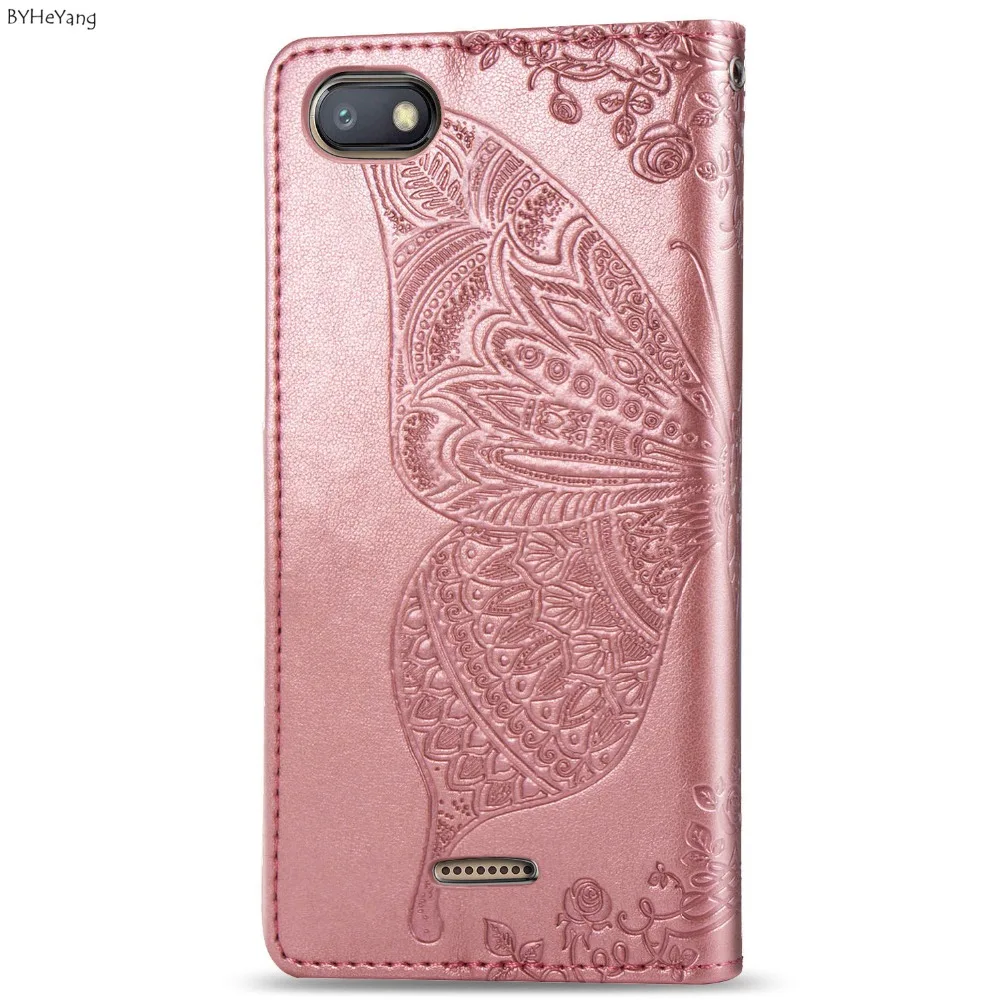 Кожаный чехол с откидной крышкой для Xiaomi Redmi 6A Global чехлы бумажники телефона 3D
