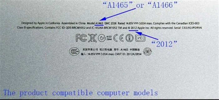 

Adapter Card to 64G 128G 256G 512G M.2 NGFF SSD for 2012 MacBook Air A1466 A1465