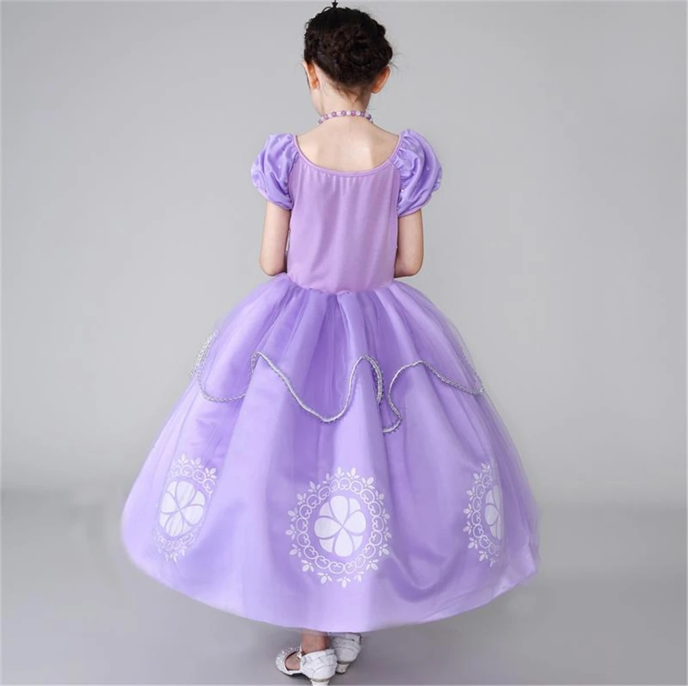 Kids Girls Princess Sofia Dress Rapunzel Dresses Ball Gown Long Party Children Clothing Halloween Cosplay Costume | Детская одежда и