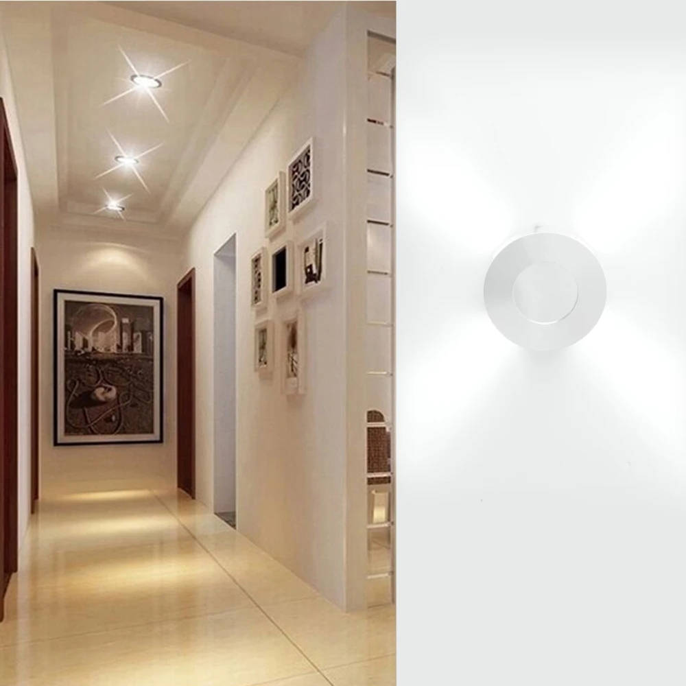 

4W Sconce Wall Lights Lamps Sconce Aluminum Golbe 98MM Diameter KTV Bar Wall mounted Corridor Stair arandelas para parede HL
