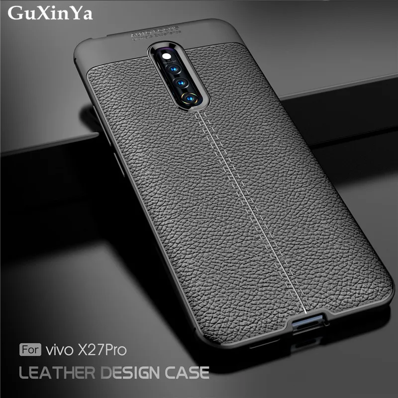 

GuXinYa Cover Vivo X27 Pro Phone Case Luxury Leather ShockProof TPU Protective Case For vivo X27 Pro Funda V1836A V1836T Coque