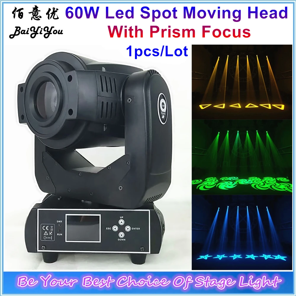 Показать вечерние бар 60w Светодиодный точечный светильник DMX512 Moving головной