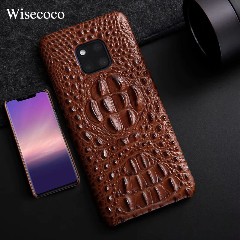 Чехол для Mate 20 Pro Жесткий Huawei X роскошные кожаные чехлы с крокодиловой головой Mate20