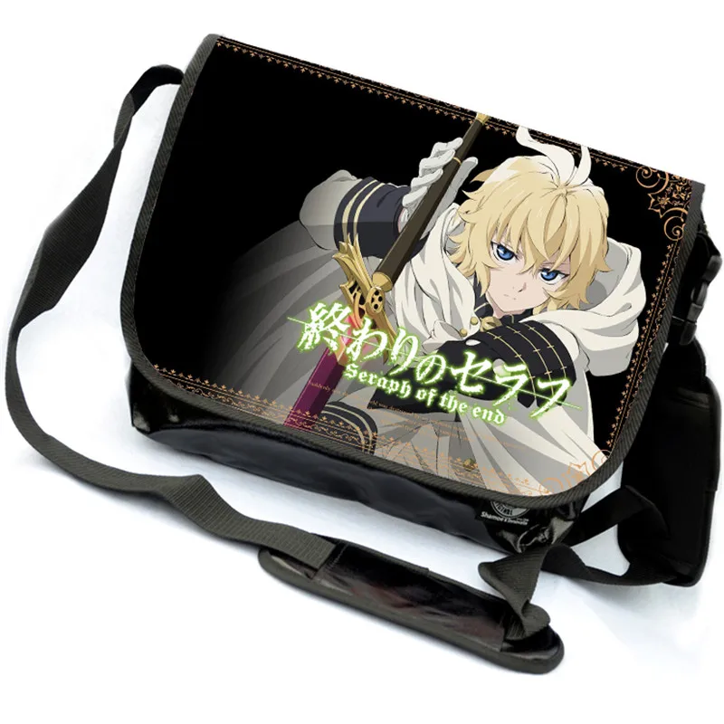 Сумка мессенджер через плечо с аниме серафом из Owari no Seraph Mikaela Hyakuya Krul Tepes Холщовая