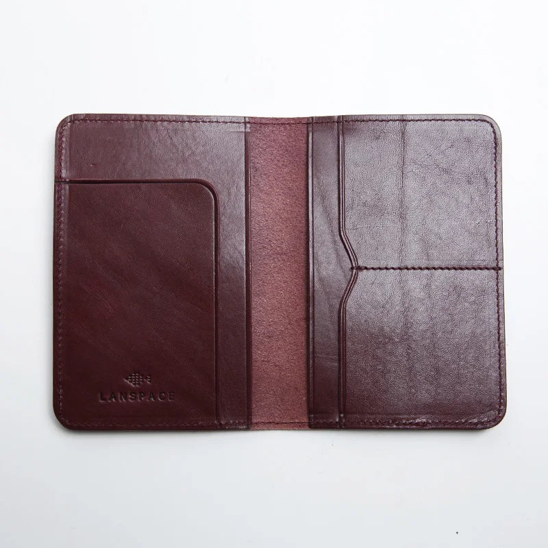 Кожаный мужской чехол для паспорта LANSPACE ручная работа кошельки держатели