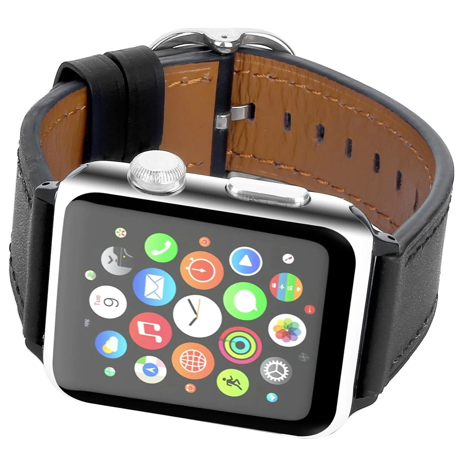 Натуральная кожа ремешок для наручных часов Apple Watch Series 5 4 3 2 1 группа классический