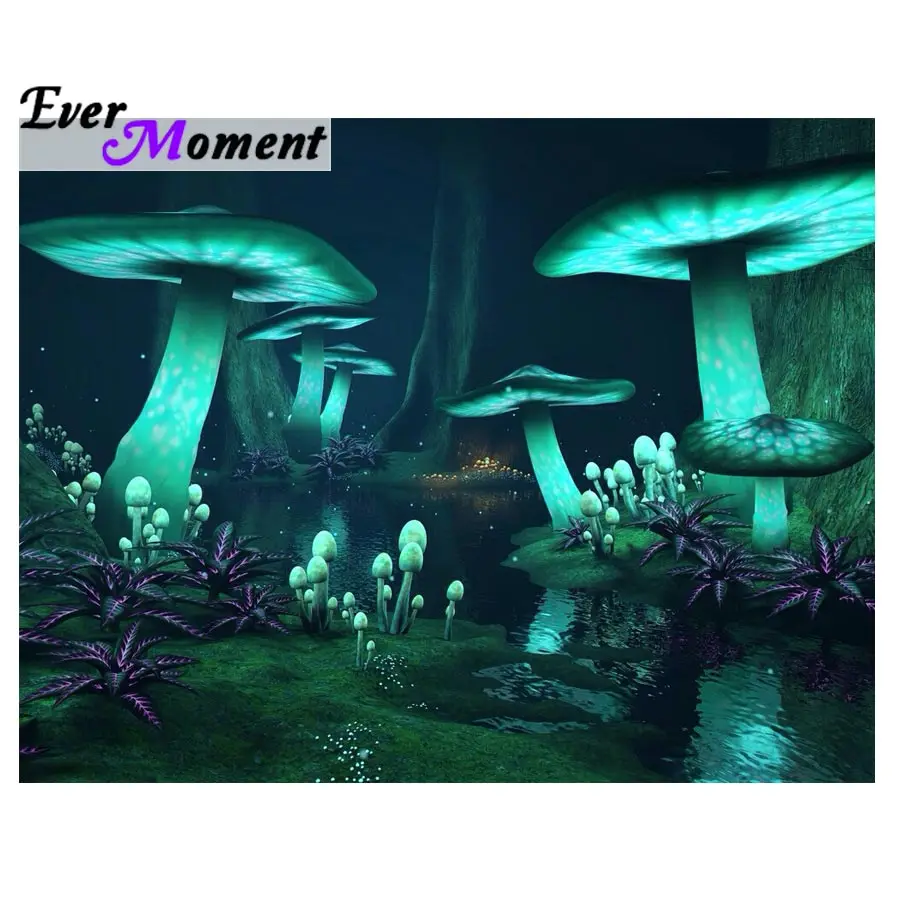 

Ever Moment Magic Mushroom Fantasy Dark Forest DIY Diamond Painting Cross Stitch Embroidery Rhinestone Full Stone ASF959