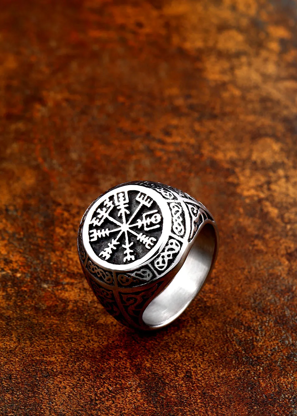Байер 316L нержавеющая сталь модный стиль нос Викинг скандинавский Vegvisir кольцо для мужчин ювелирные изделия Odin амулет Винтаж LR657