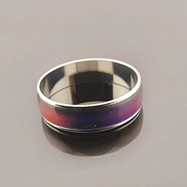 Кольцо настроение шириной 6 мм обручальные кольца с изменением температуры цвета