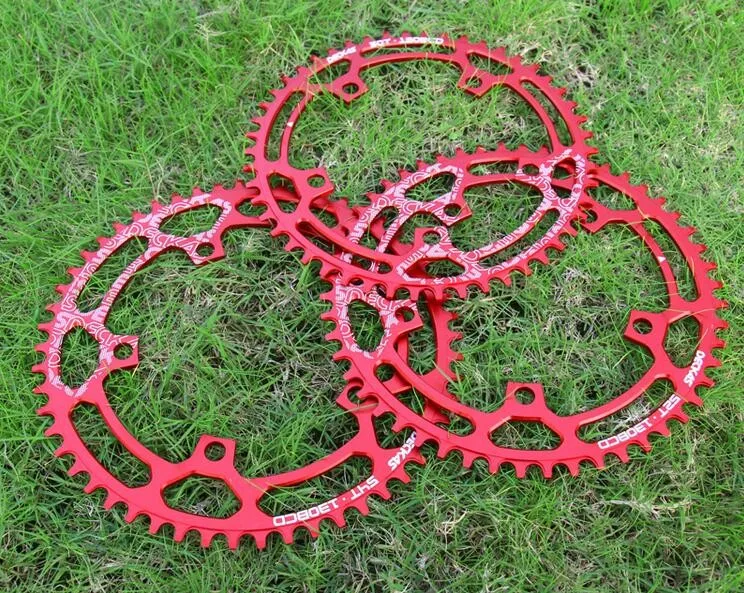 Deckas 130 BCD круглый 50/52/54/56/58 т звезду MTB горный велосипед инструмент для демонтажа цепи велосипеда(колеса диаметра окружности болтов(зубчатая пластина Запчасти 130BCD черный/красный