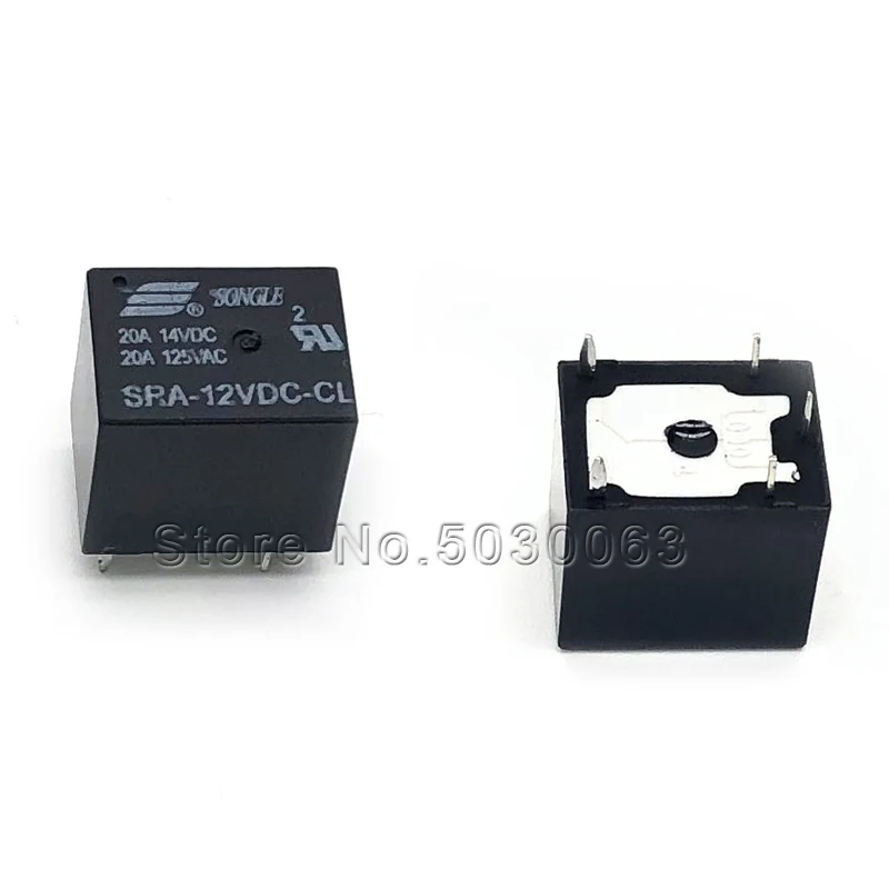 5 шт./лот реле Songle SRA-05V 12V 24VDC-CL T74 24V черный 20A футов | Обустройство дома