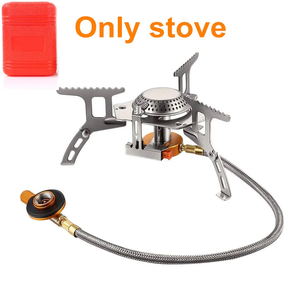 Only stove 10 шт. набор посуды для кемпинга, портативная кастрюля, чайник с 2 чашками, вилка, нож, ложка, набор для альпинизма, Открытый походный набор - Цвет: Only stove
