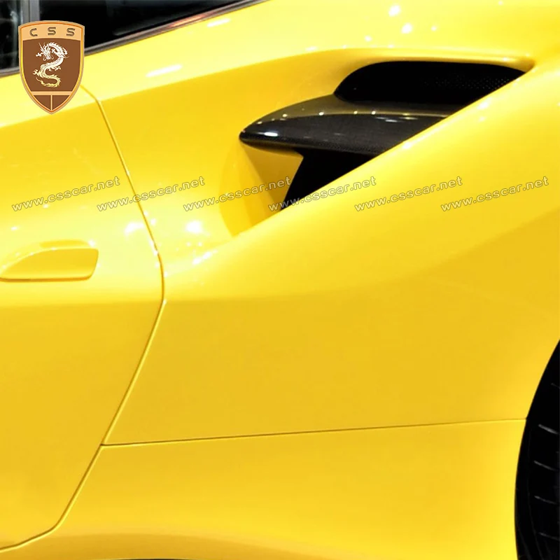 Боковая впускная крышка из углеродного волокна для Ferrari 488 наборы кузовов