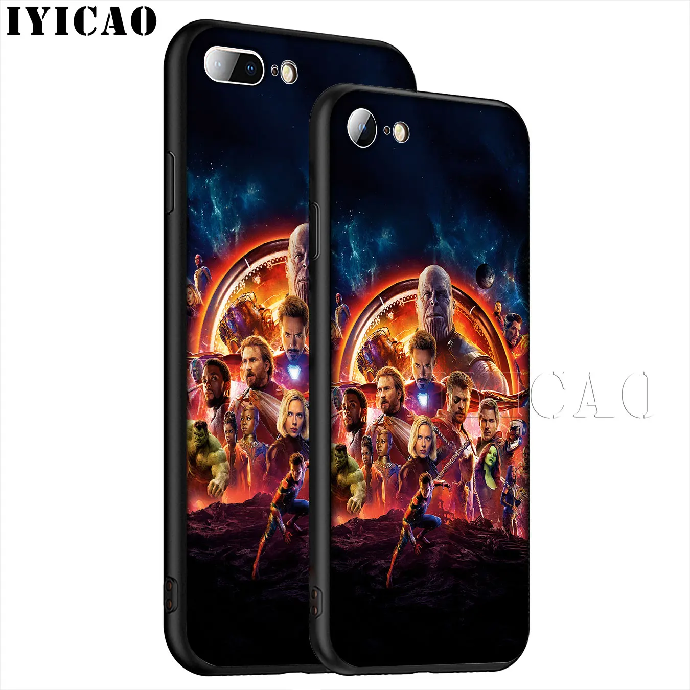 IYICAO Thanos vs avengers Endgame Marvel Soft Silicone Phone Case for iPhone XR X XS 11 Pro Max 6 6S 7 8 Plus 5 5S SE Cover |