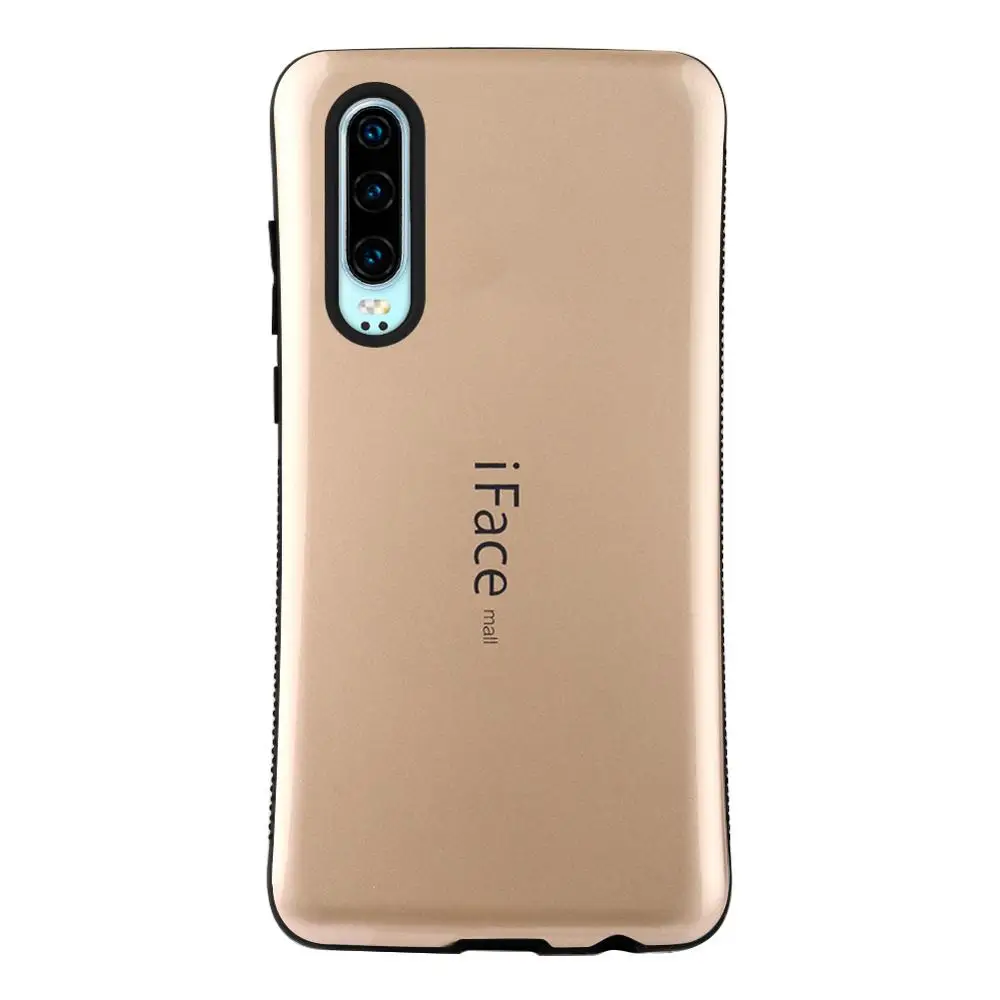 Чехол для Iface mall для huawei P30/P30 Pro/P30 Lite/Nova 4E Heavy Duty Противоударная задняя крышка Жесткий корпус защитит мобильный чехол для телефона - Цвет: Золотой