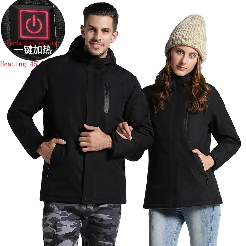 Мужская зимняя куртка с usb подогревом мужская пуховая парка 2018 одежда ветровка