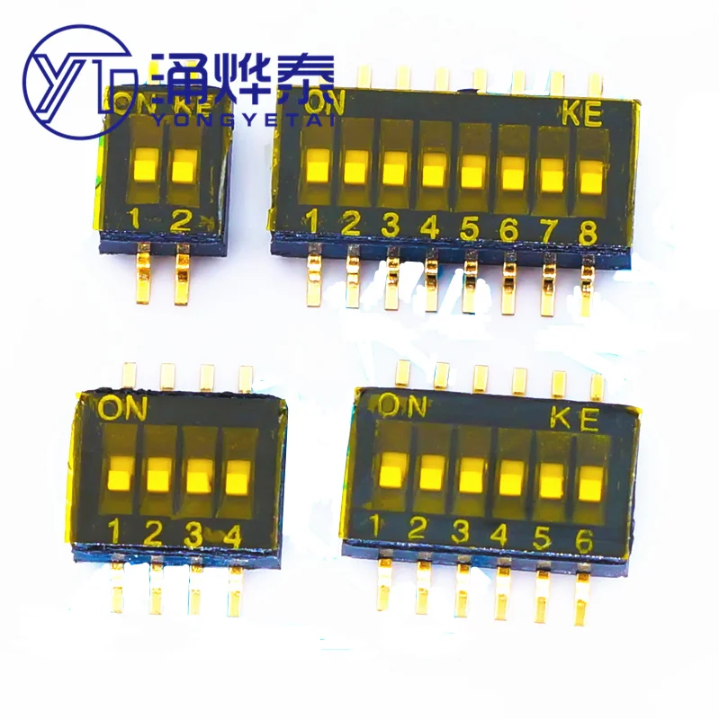 Высокое качество KE DIP switch 1,27 мм 1 P/2 P/3 P/4 P/5 P/6 P/8 P/10 P bit DIP switch 1,27 мм