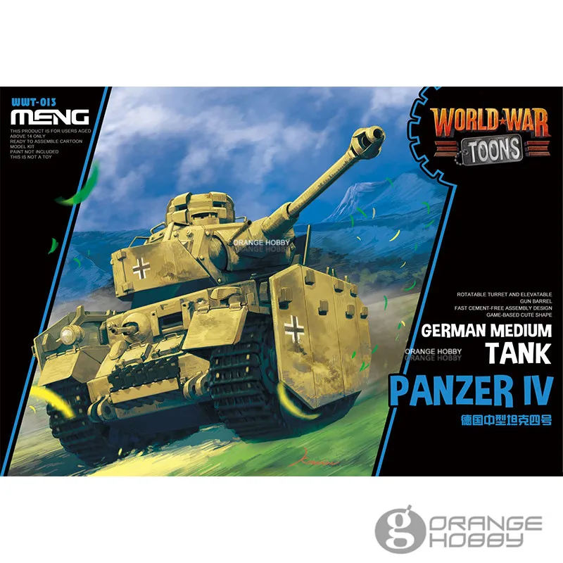 OHS Meng WWT013 Q Versin немецкий Средний панцирный Танк IV сборные модели строительные