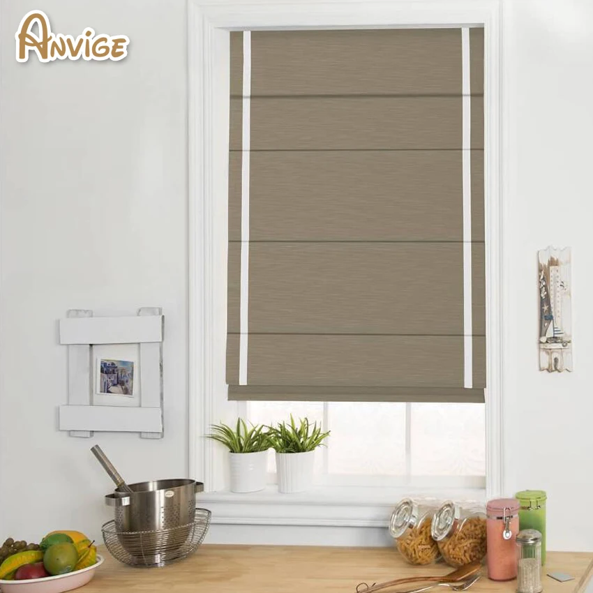 

Modern Striped Customized Curtains Blackout/Light Filtering Curtain Roman Blinds Roman Shades