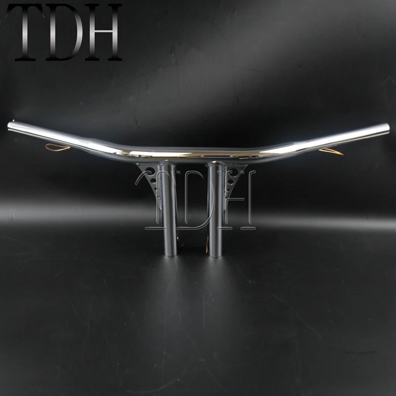 Мотоциклетный хромированный руль 10 дюймов Rise T Bar 1 1/4 дюйма Fat для Harley FLST FXST Sportster XL