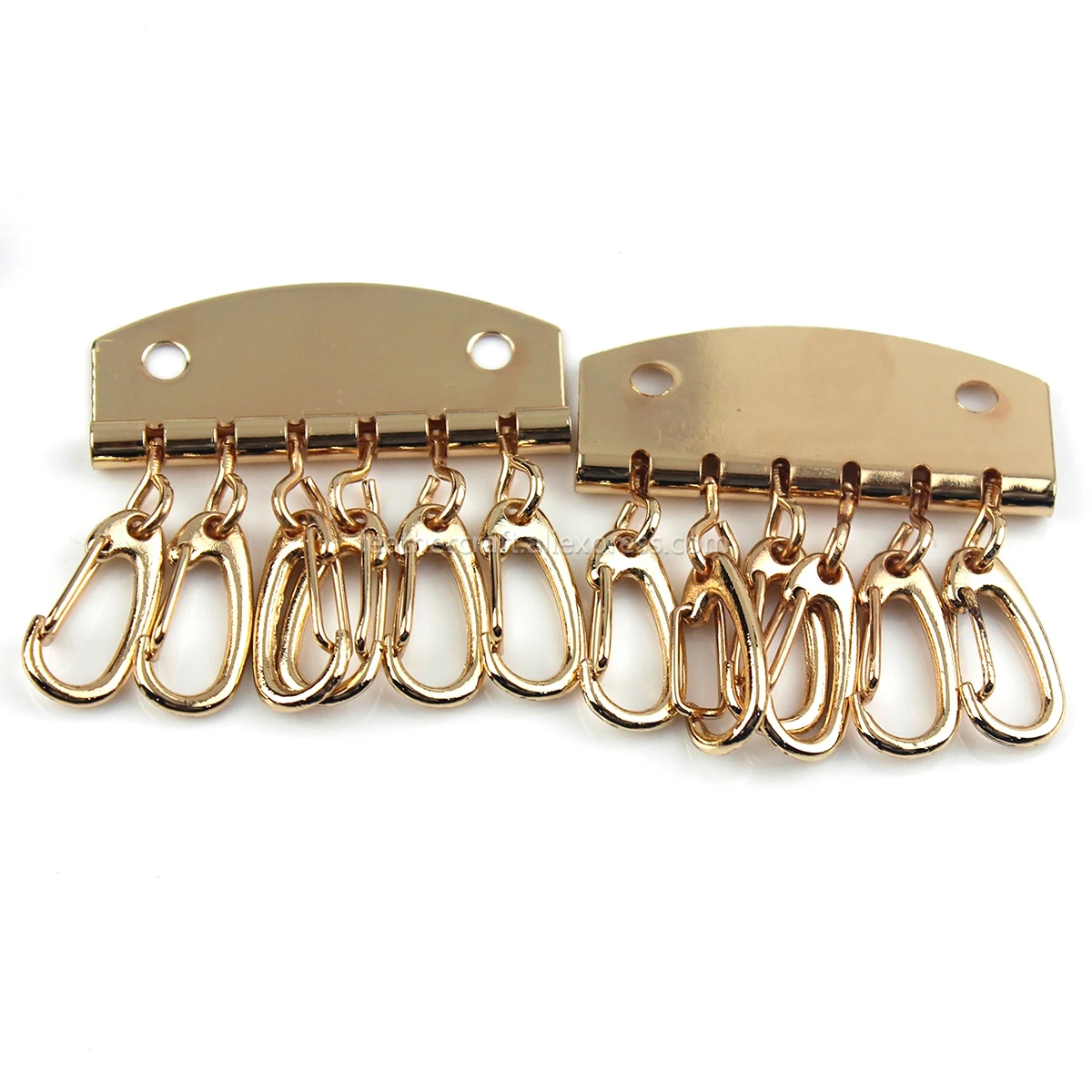 light gold 1 х металлический держатель для ключей, брелок для ключей, органайзер с 6 защелками для кожаного кошелька, чехол для ключей, кошелек, сумка, фурнитура - Цвет: light gold