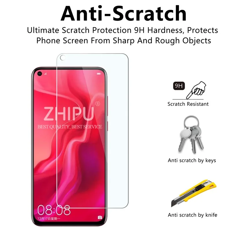 Tempered Glass For Huawei Nova 4 3 3i 3e 2 2i 2s Screen Protector 2.5D 9H Protective Film | Мобильные телефоны и