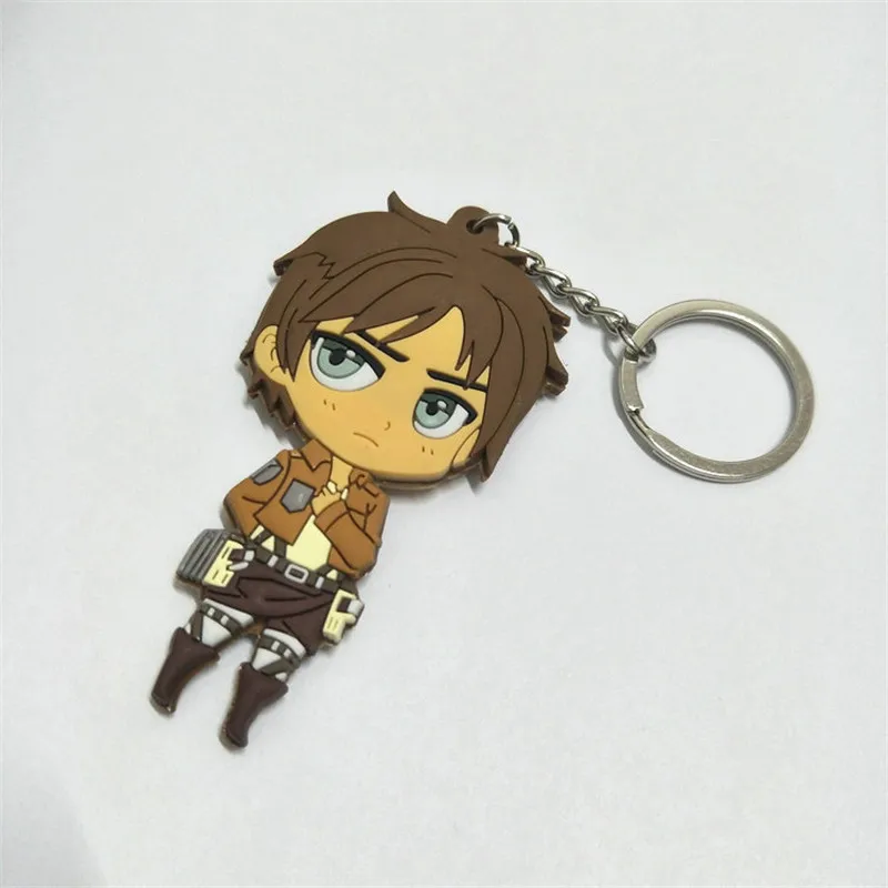 Аниме атака на Титанов Фигурки игрушки ПВХ брелок Comic Shingeki no Kyojin Rivaille Eren Figuras