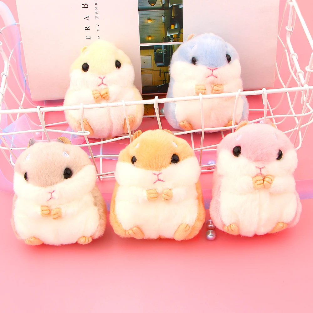 12 см мини хомяк Pom игрушка Pom Женский пушистый Кролик Хомяк игрушка кукла сумка автомобиль брелок монстр брелок ювелирные изделия подарок игрушка