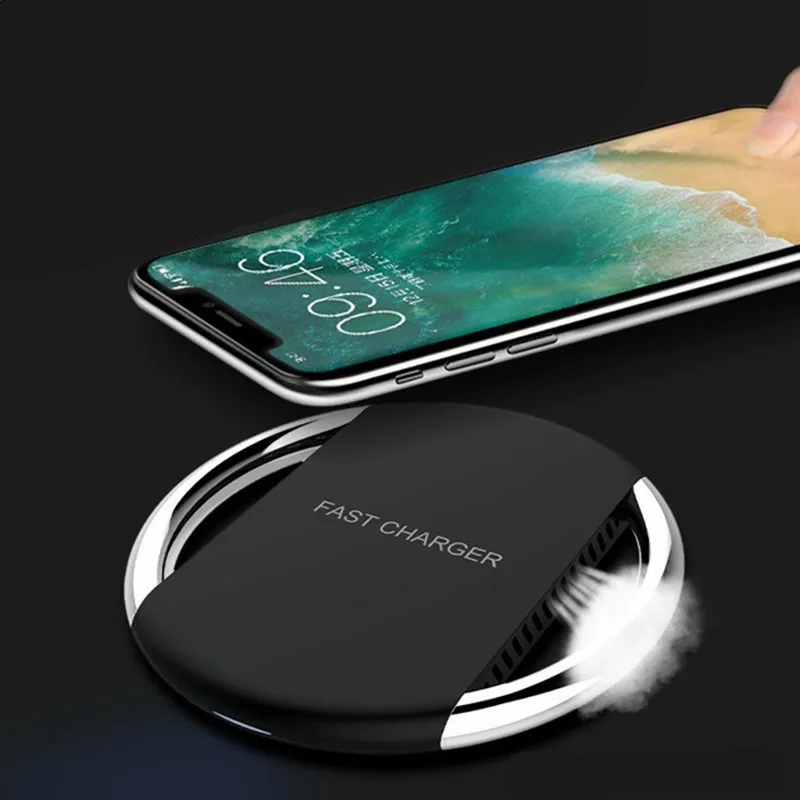 Металлическое Беспроводное зарядное устройство MAXSHARER Qi для iPhone 8 X XS беспроводное