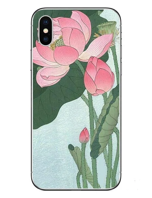 Чехлы для телефонов летние крутые Мультяшные цветочные жесткие Apple iphone X 10 fish