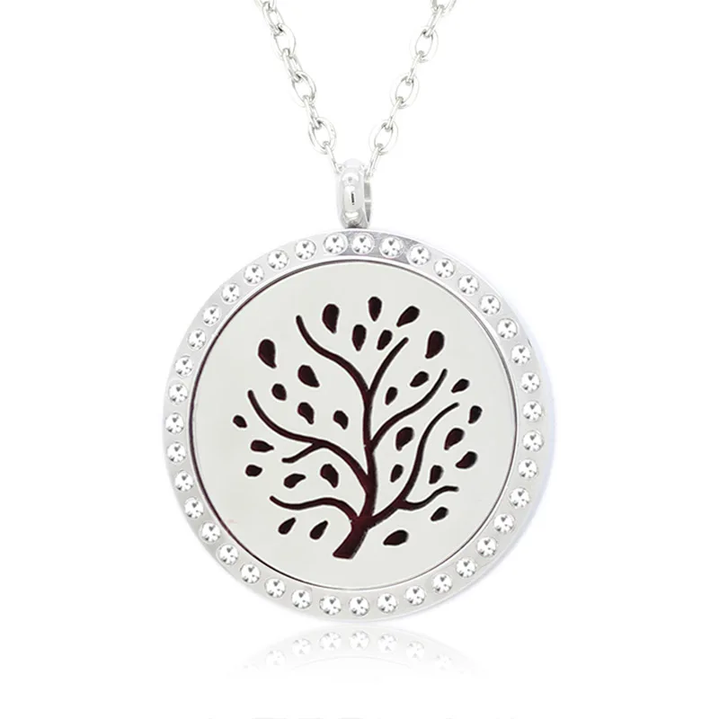 Цепь в качестве подарка! Магнитная подвеска-медальон с запахотерапевтическим локтем 316L из нержавеющей стали на шею с диффузором ароматического масла.