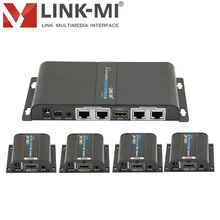 LINK MI 60 м HDMI удлинитель сплиттер 1x4 отображает более одного CAT6/6a/7