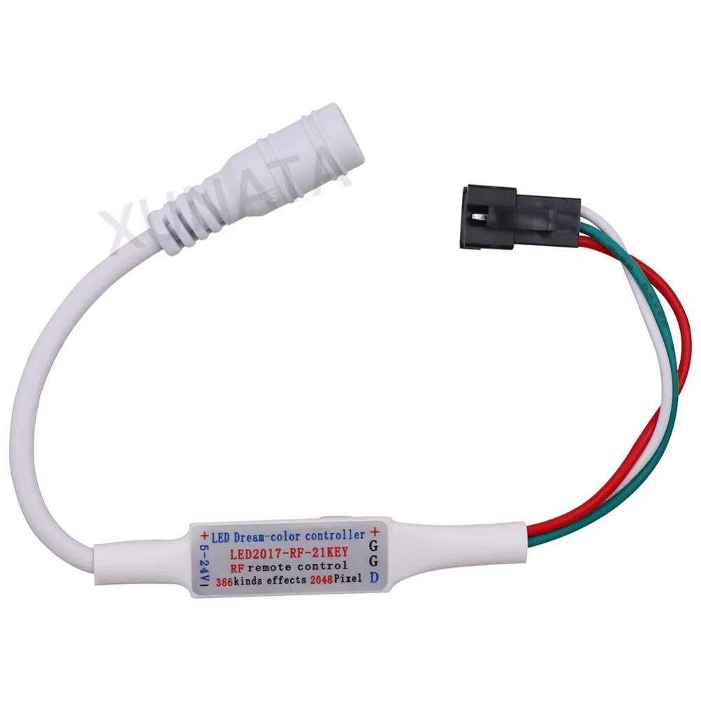 Мини светодиодный WS2812B WS2811 контроллер DC5-24V 14 ключи 21 ключей со светодиодной полосы радиочастотный контроллер с 4pin женский постоянного тока