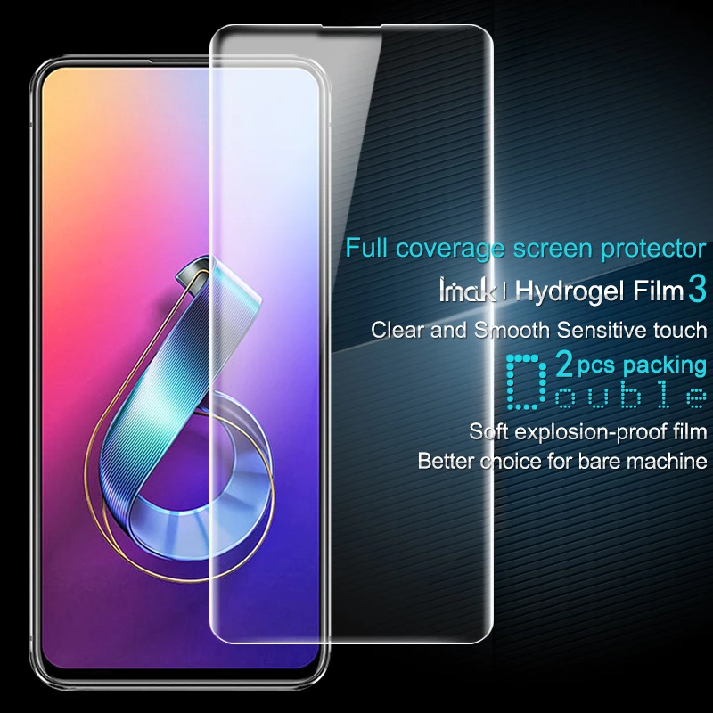 Для Asus ZenFone 6 ZS630KL защита экрана IMAK Hydrogel III Передняя и задняя 0 15 мм мягкая защитная