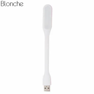Мини USB Светодиодная настольная лампа мобильная портативная Гибкая лампа для ночного освещения яркая лампа для ноутбука ПК 5 в 1,2 Вт мягкая лампа для чтения книг - Испускаемый цвет: Белый