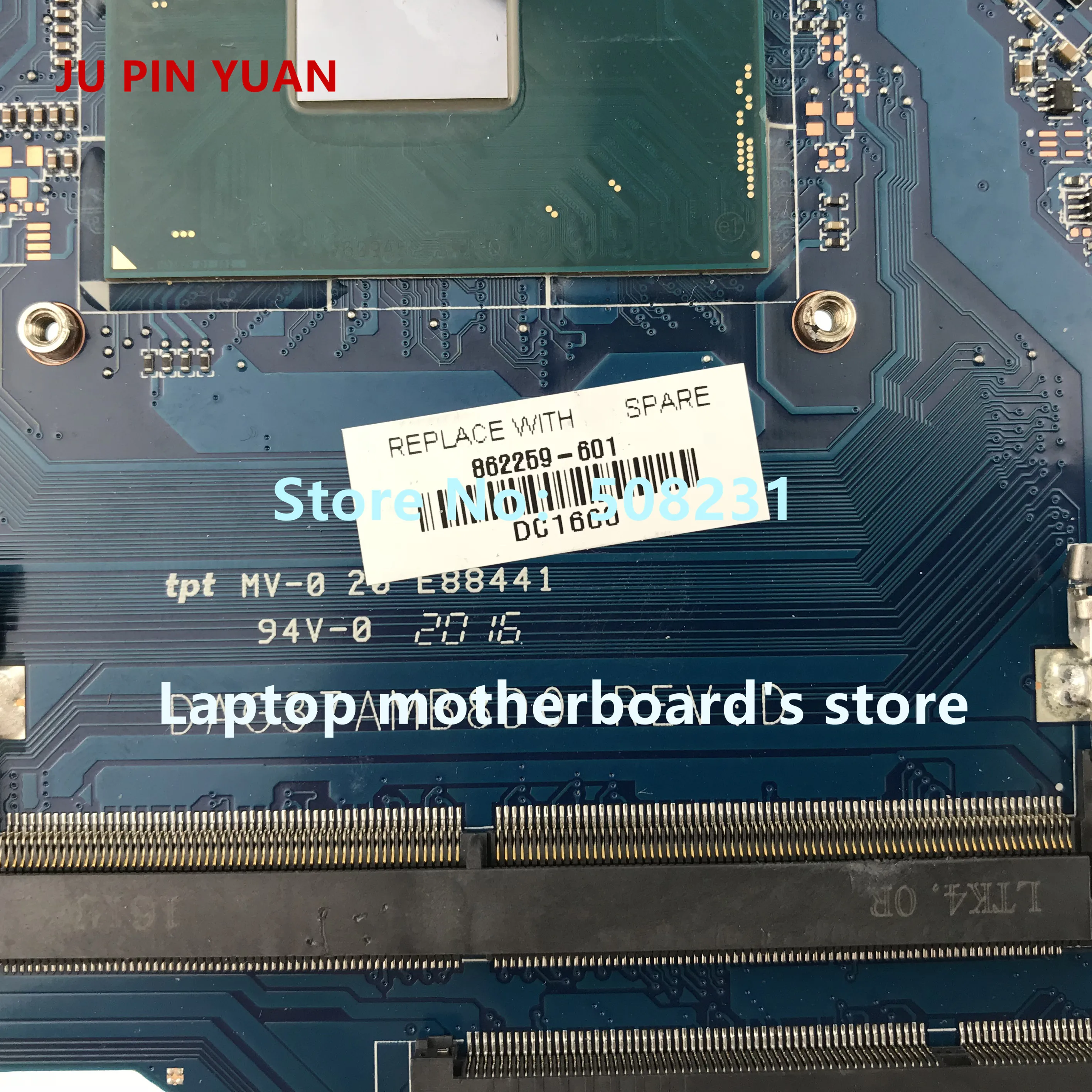 JU PIN Юань 601-903241 448.08J04.0011 для hp Pavilion x360 Кабриолет 13-u Материнская плата ноутбука PentN3710 полностью протестирована