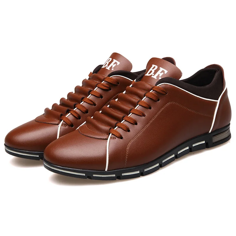 Plus Size 37-50 Men Casual Shoes Fashion Leather For Flat Loafers Sneaker Brand Footwear | Обувь