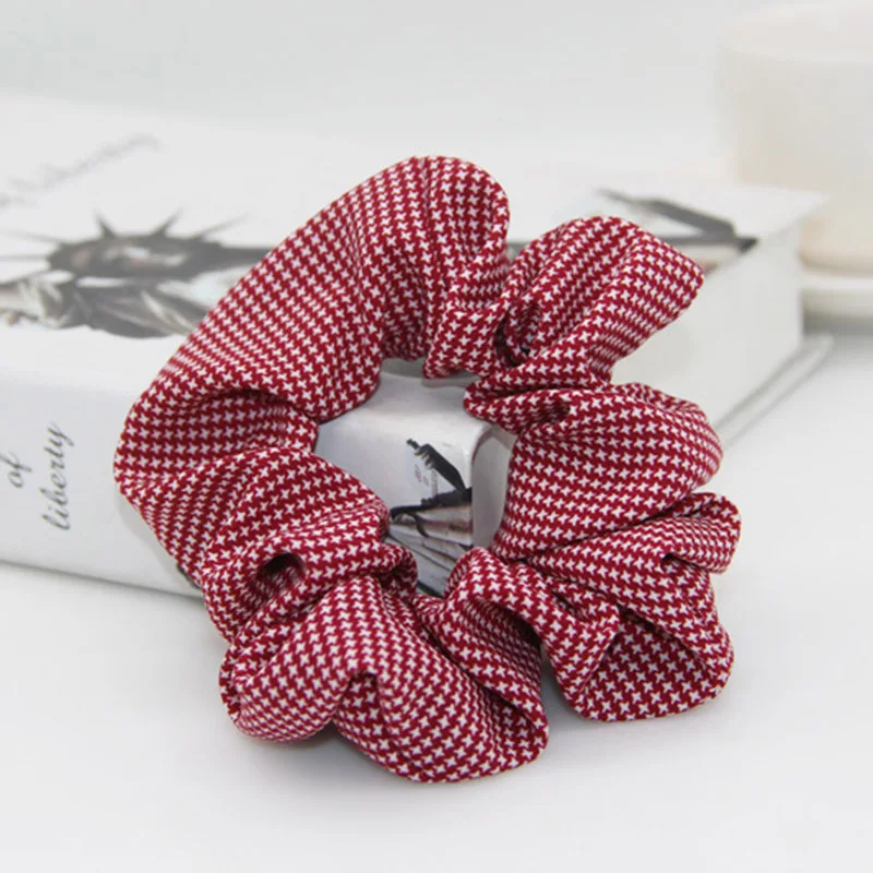LOVINGSHA Hair Accessories For Women Brand Ladies Hair Tie Lady Scrunchies Ponytail Hair Female Girl Holder Rope ATC008 - Цвет: Красный