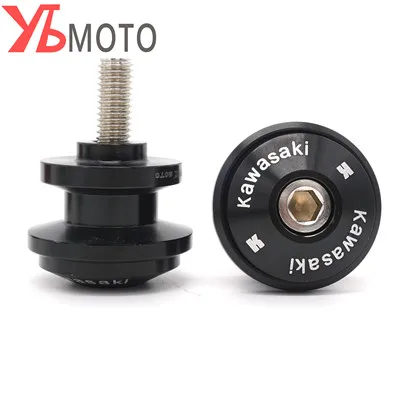 Black-8MM Аксессуары для мотоциклов алюминиевый маятник Катушки слайдер стенд винты для Kawasaki Z800 Z1000 Z000SX ZX6R ZX10R z900 z650 NINJA - Цвет: Black-8MM
