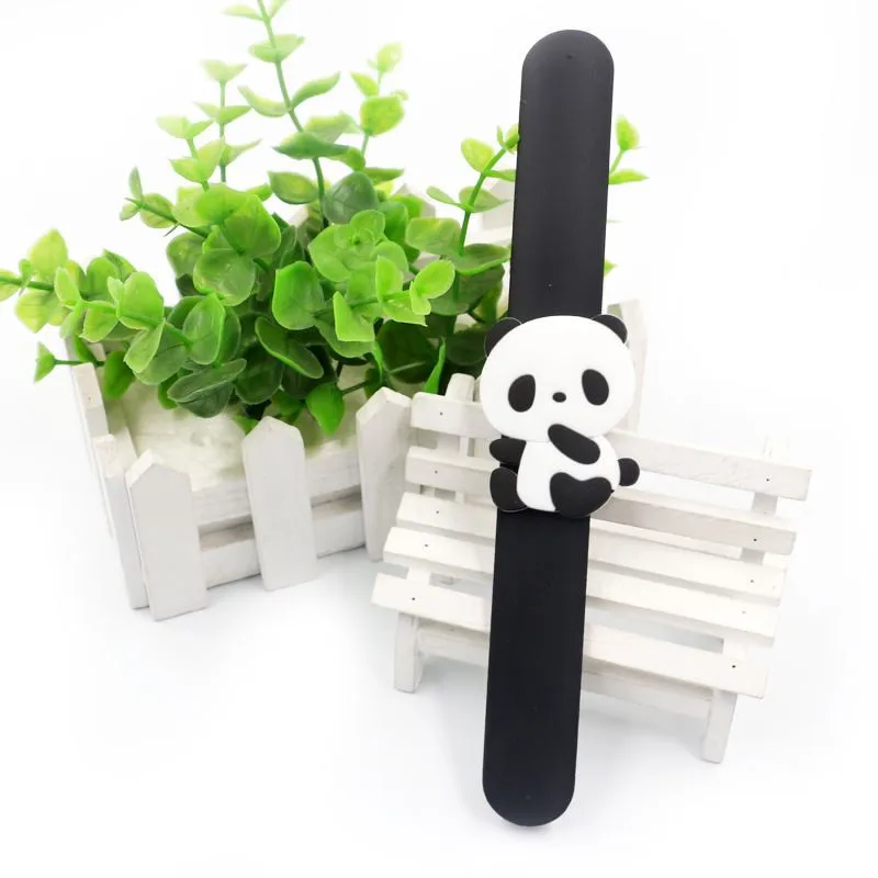 P Bracelet black Детское украшение душевой кабины панда резиновый браслет/ожерелье День рождения украшения Дети тропические джунгли вечерние украшения - Цвет: P Bracelet black