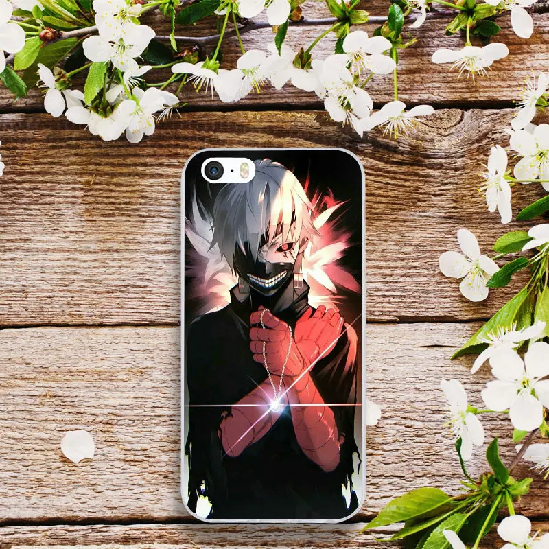 Мягкие чехлы для мобильных телефонов iPhone X XR XS Max 4 4S 5 5S 5C SE 6 6s 7 8 Plus Bags Hot Anime Tokyo Ghoul Kaneki Ken.