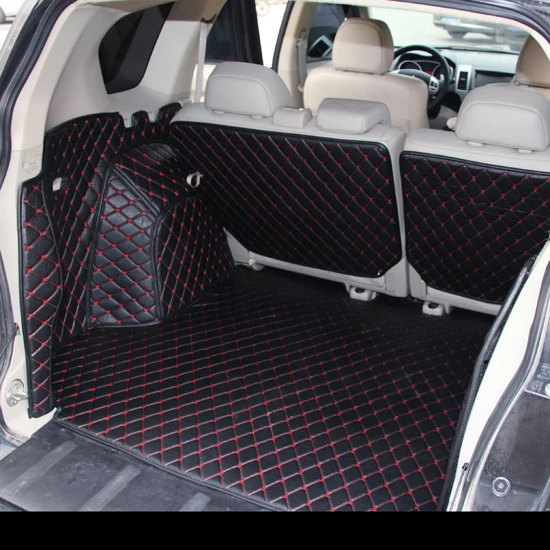 Волокна кожи багажник автомобиля коврик для mitsubishi outlander 2006 2007 2008 2009 2010 2011 2012 2013 2nd generation автомобильные аксессуары