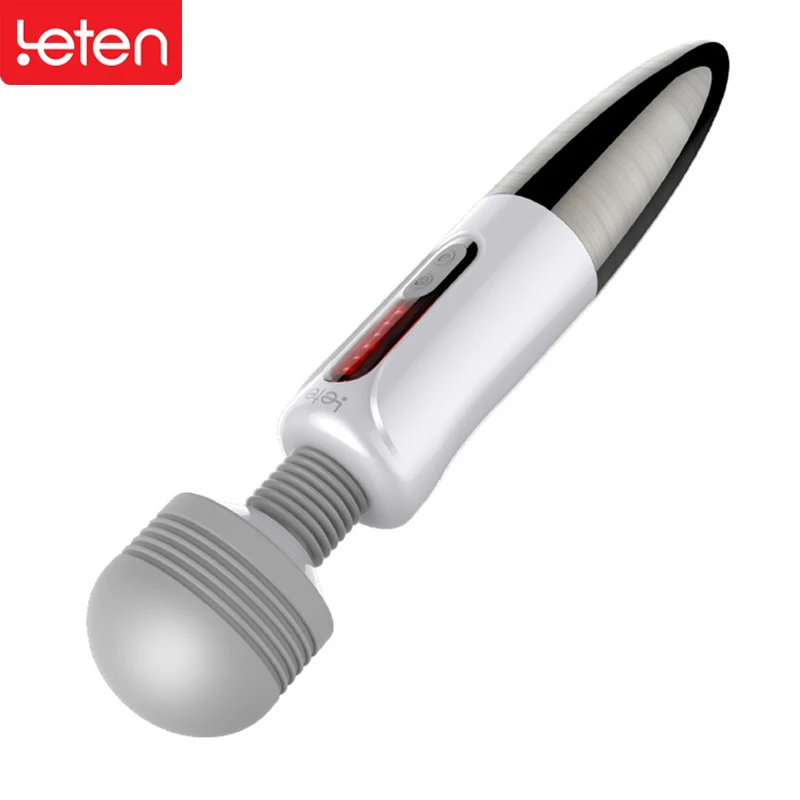 Leten огромная головка Lightning Мощный 5 режимов вибрации 6 импульсный Электрический usb